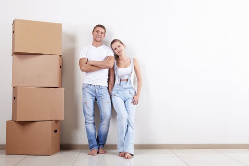 Professional movers assisting with a home relocation in Watford