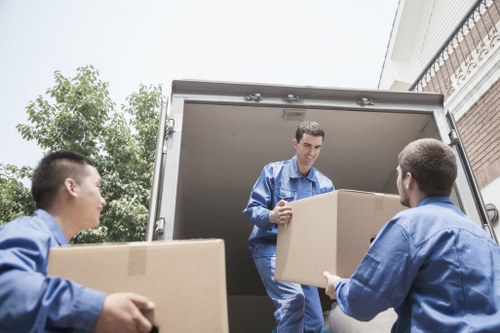 Customer preparing furniture for pick-up in Storage Watford